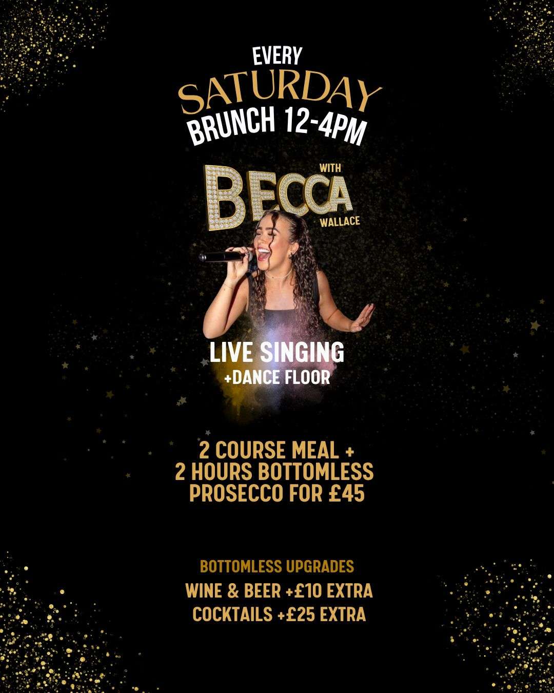 The Saturday Brunch live singer poster at Onyx